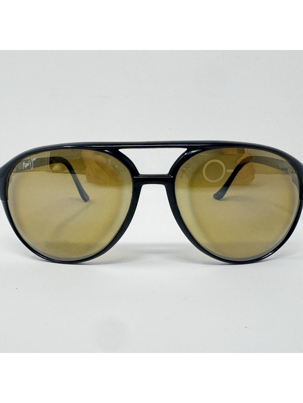 Vintage Maui Jim MJ-193-02 Aviator Sunglasses Gold Mirror Japan 59-18